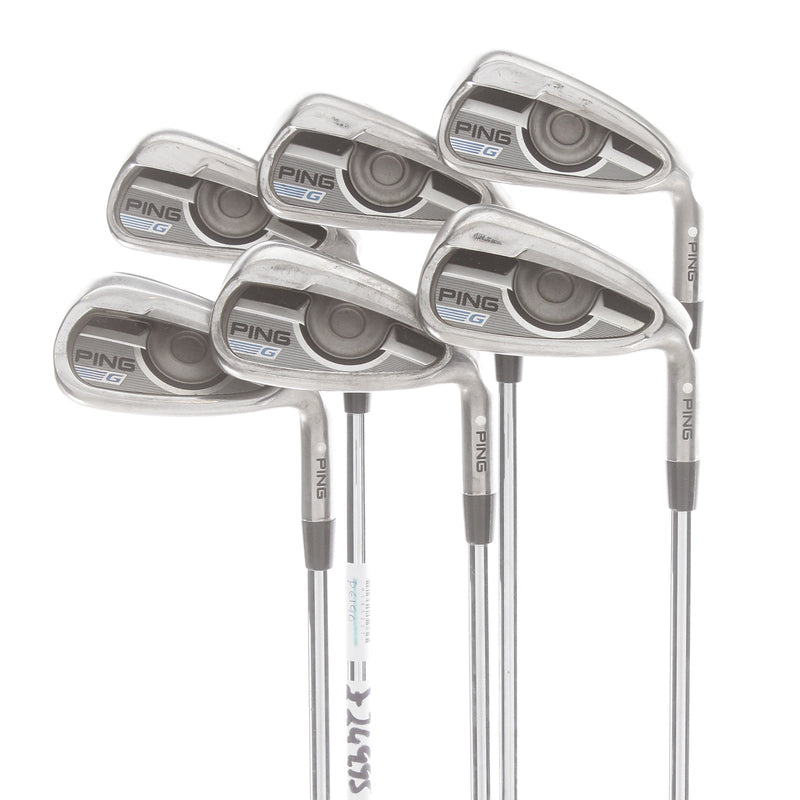 Ping G Series Steel Mens Right Hand Irons 5-PW White Dot 3* Upright Stiff - Ping AWT 2.0