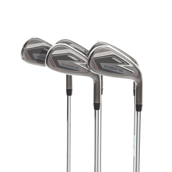 Cobra Darkspeed One Length Steel Mens Right Hand Irons 7-GW 2* Flat Stiff - KBS Tour Lite