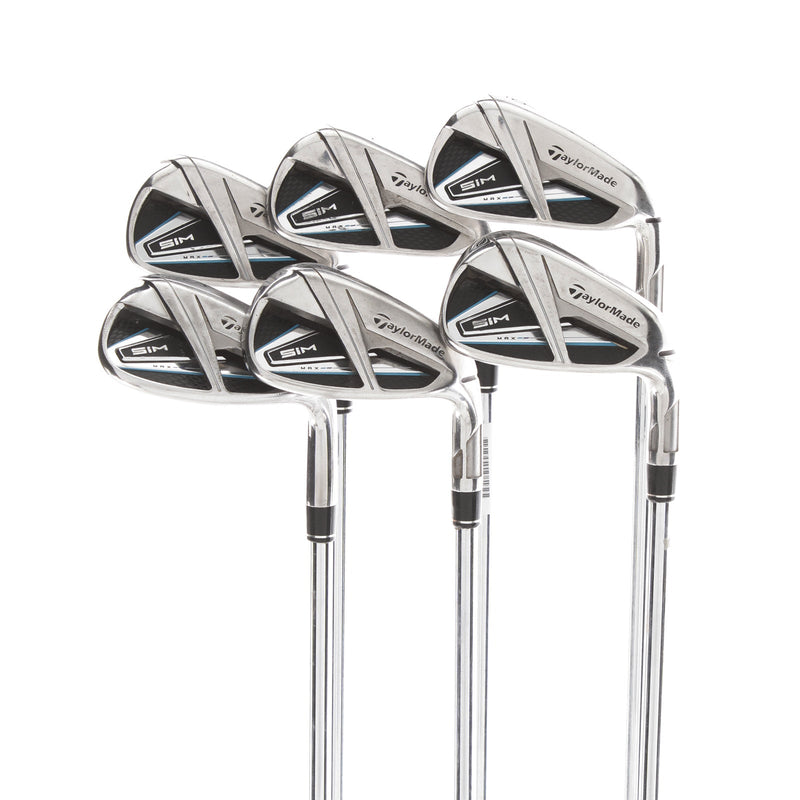 TaylorMade Sim Max Steel Mens Right Hand Irons 6-SW Regular - KBS Max 85