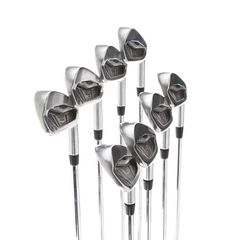 Ping S56 Steel Mens Right Hand Irons 3-PW Orange Dot 2.25* Flat Regular - Ping AWT