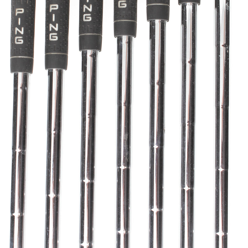 Ping G25 Steel Mens Left Hand Irons 4-PW Orange Dot 2* Flat Regular -