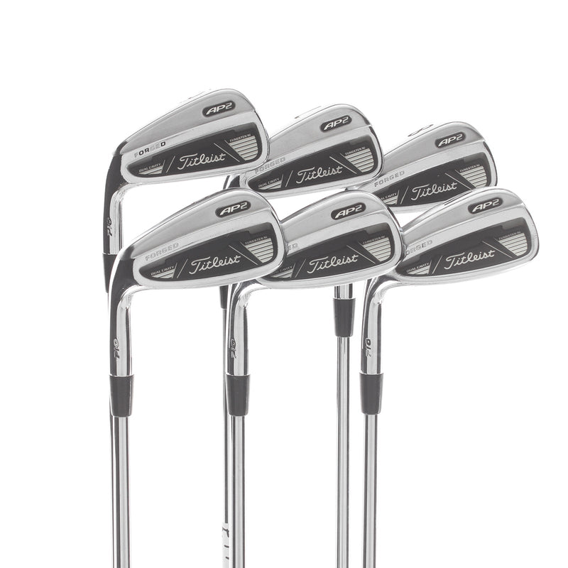Titleist AP2 710 Steel Mens Left Hand Irons 5-GW Senior - Project X Rifle 5.0