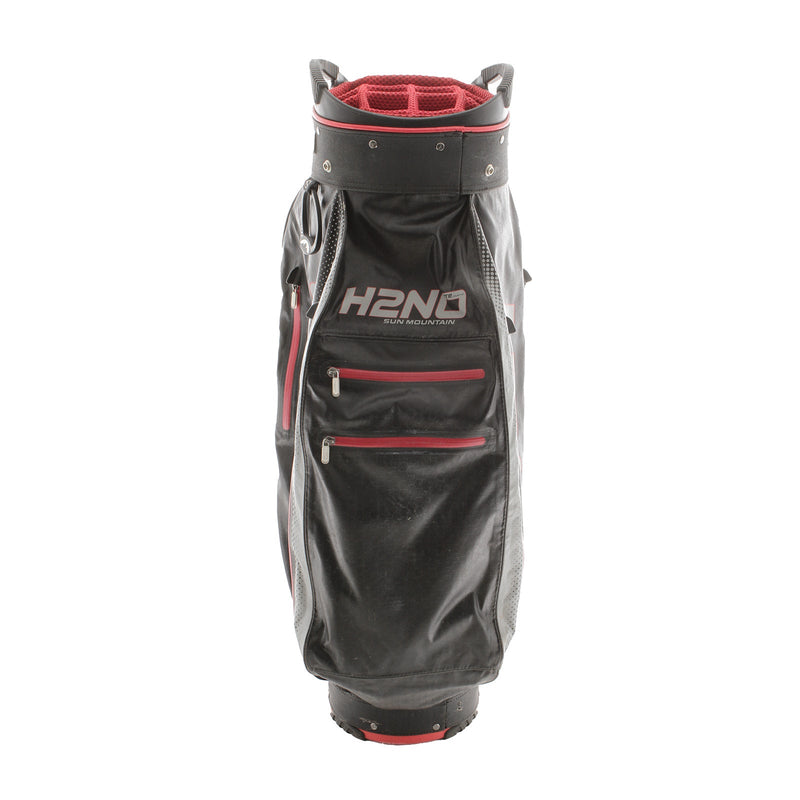 Sun Mountain H2NO Cart Bag - Black/Red/Silver
