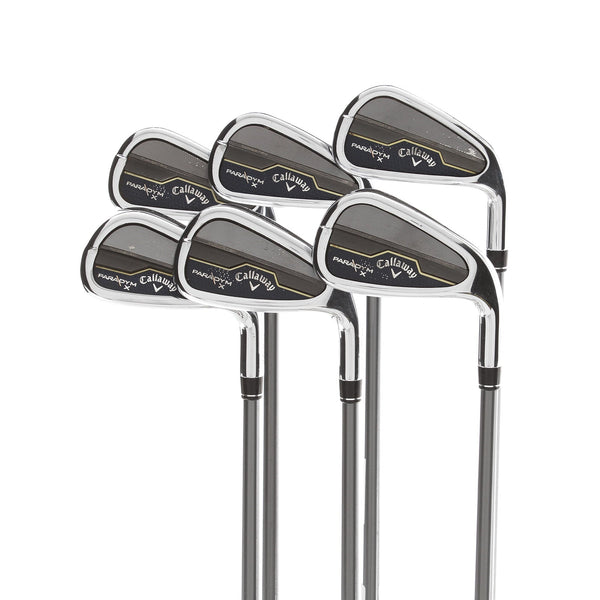 Callaway Paradym X Graphite Mens Right Hand Irons 5-PW Regular - HZRDUS White 65g 5.5