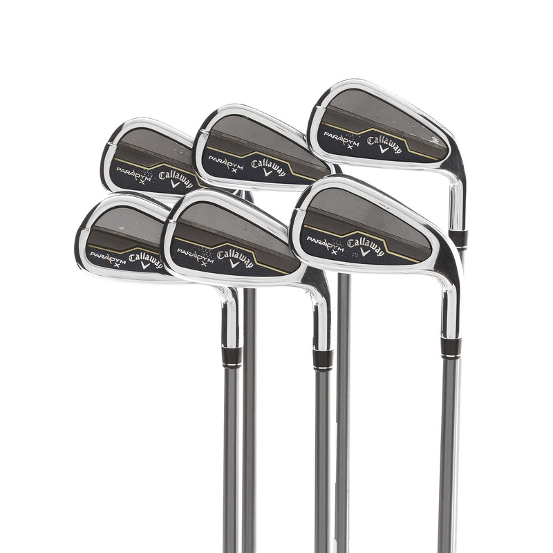 Callaway Paradym X Graphite Mens Right Hand Irons 5-PW Regular - HZRDUS White 65g 5.5