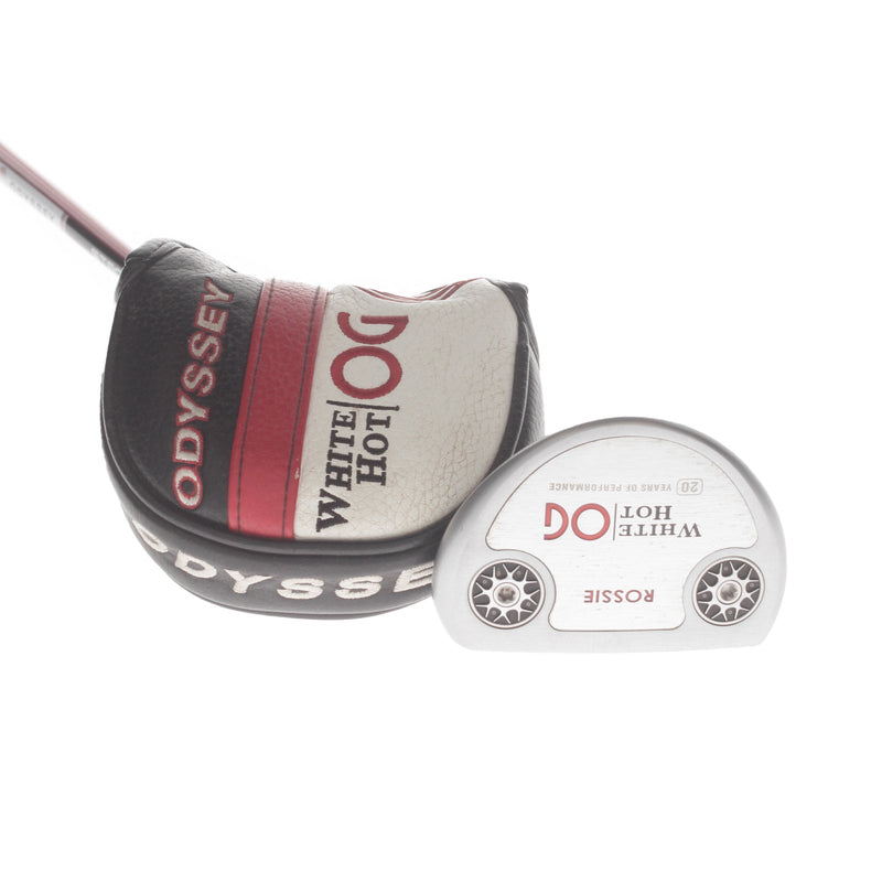 Odyssey White Hot OG Rossie Mens Right Hand Putter 34.5" Mallet Odyssey Stroke Lab - Super Stroke Tour 3.0