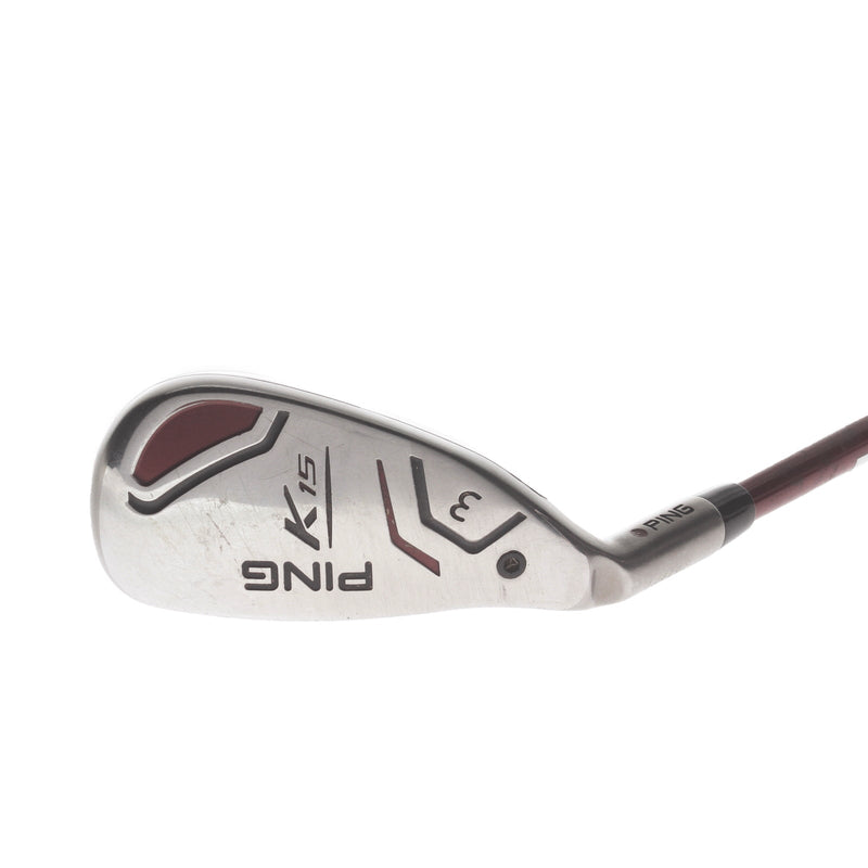 Ping K15 Graphite Mens Left Hand 3 Hybrid Orange Dot 20* 2.25* Flat Regular - Ping TFC 149 H
