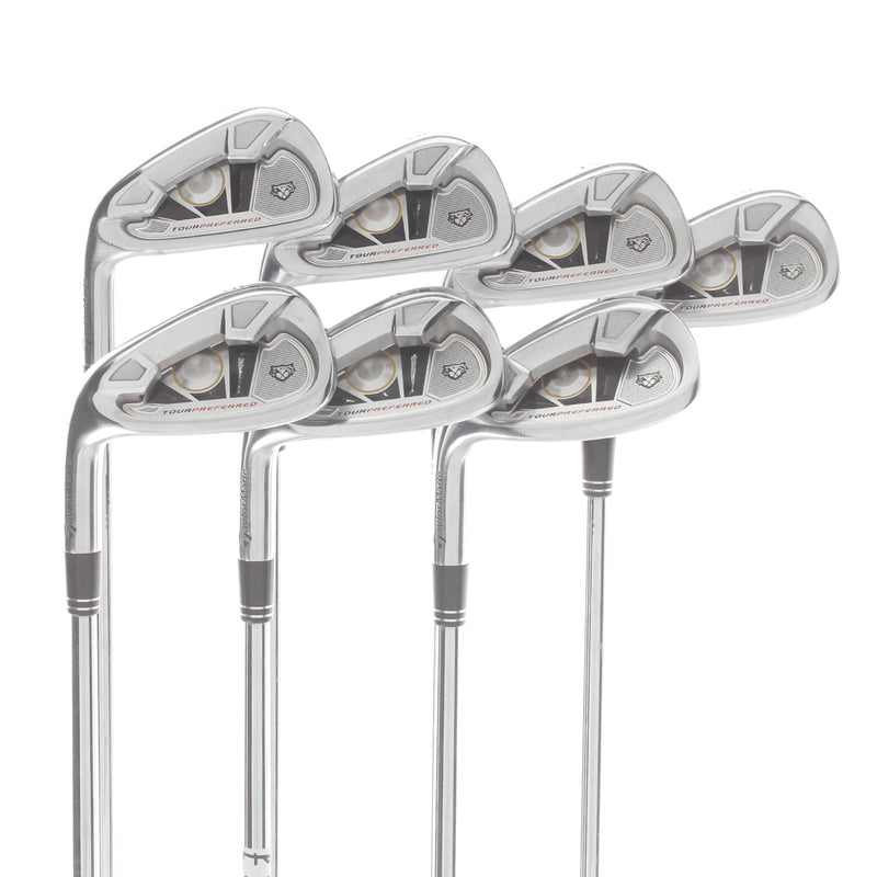 TaylorMade Tour Preferred Steel Mens Left Hand Irons 5-SW Stiff - True Temper Dynamic Gold