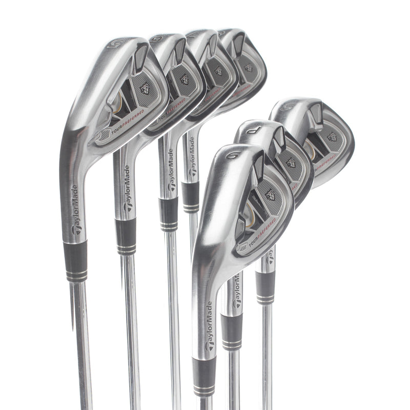 TaylorMade Tour Preferred Steel Mens Left Hand Irons 5-SW Stiff - True Temper Dynamic Gold