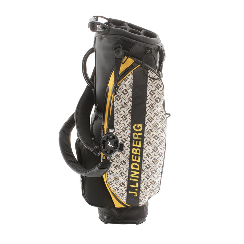 J.Lindeberg Black JL monogram check Stand Bag - Black