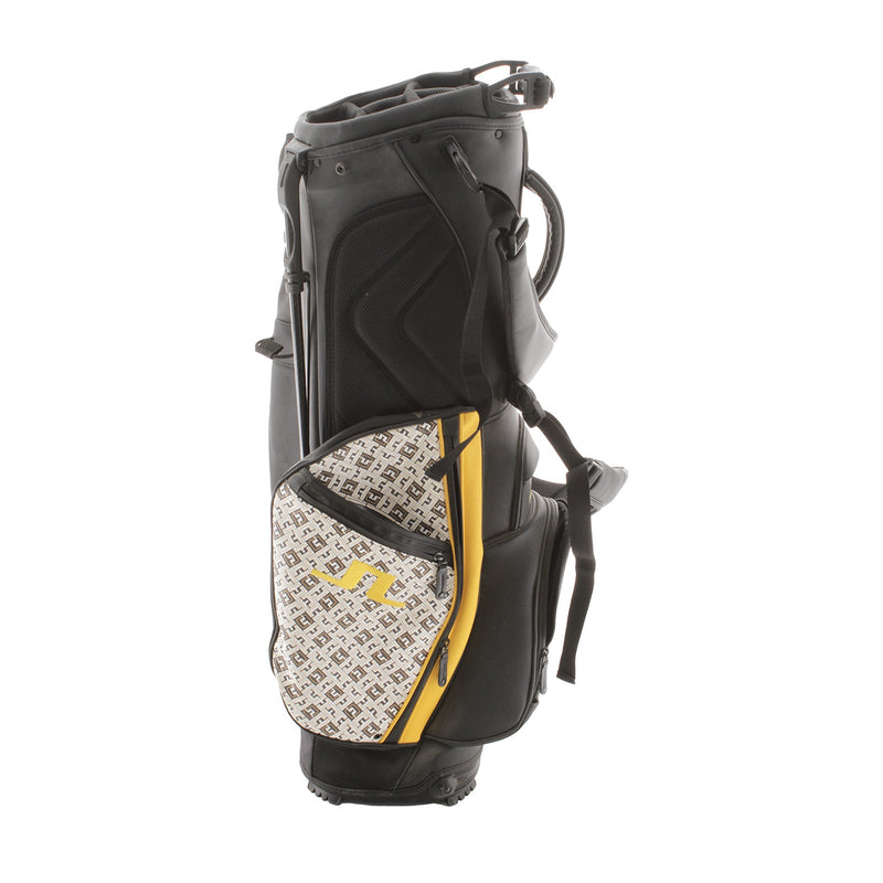 J.Lindeberg Black JL monogram check Stand Bag - Black