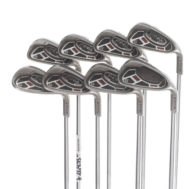 Ping G15 Steel Mens Right Hand Irons 4-SW Red Dot 1* Flat Regular - AWT