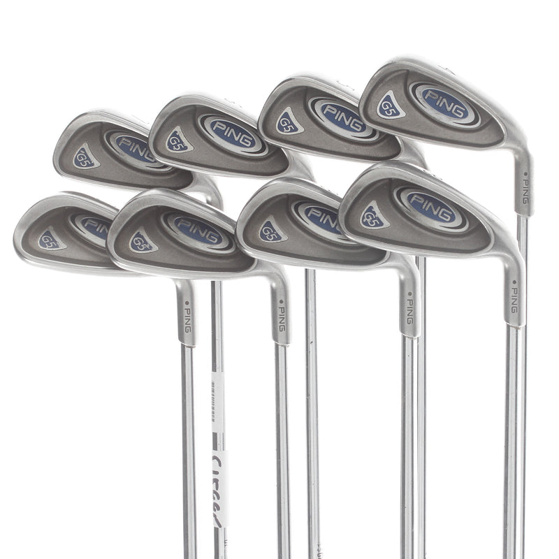 Ping G5 Steel Mens Right Hand Irons 4-SW Black Dot Regular - Ping