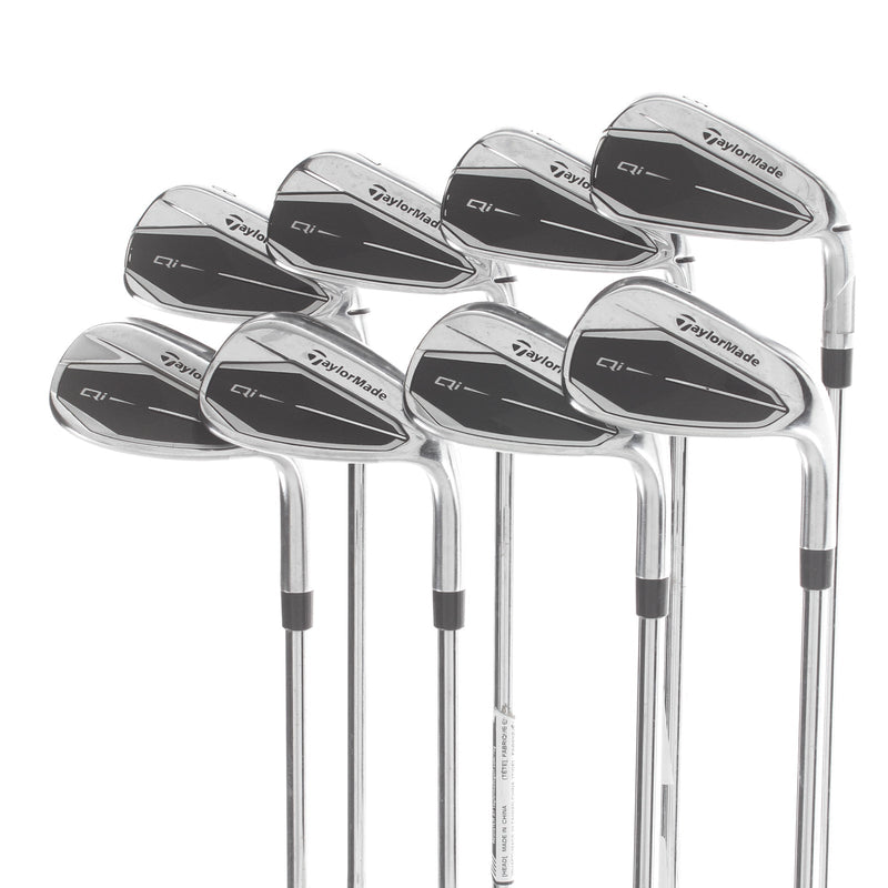 TaylorMade Qi Steel Mens Right Hand Irons 5-SW+AW Stiff - KBS Max 85