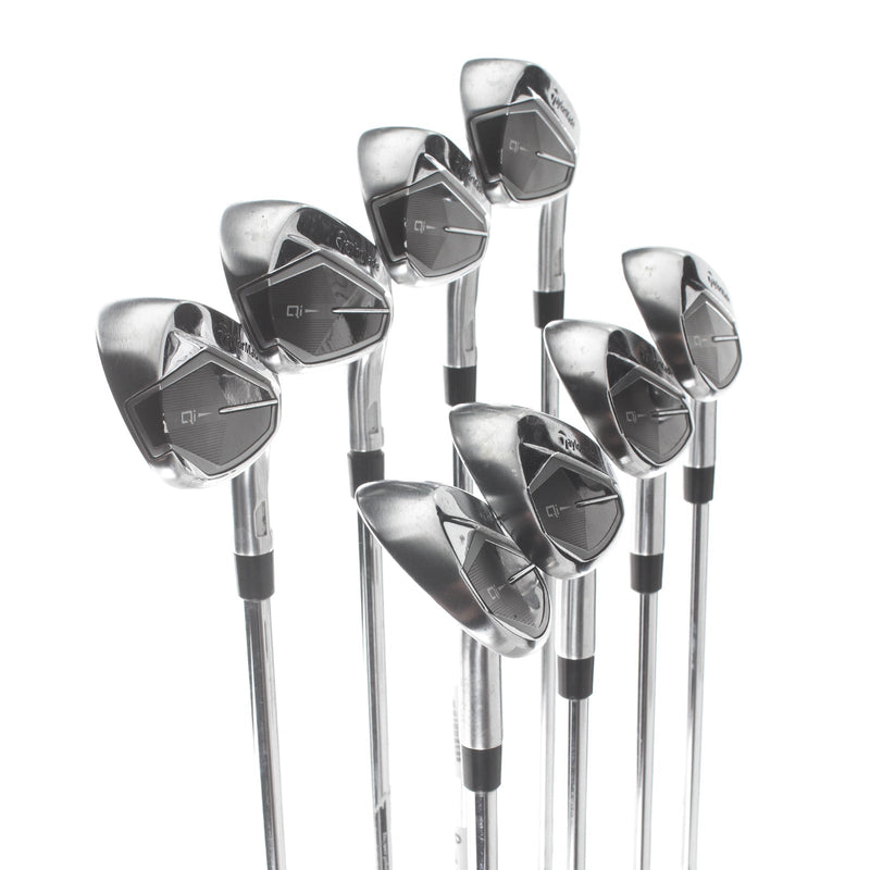 TaylorMade Qi Steel Mens Right Hand Irons 5-SW+AW Stiff - KBS Max 85