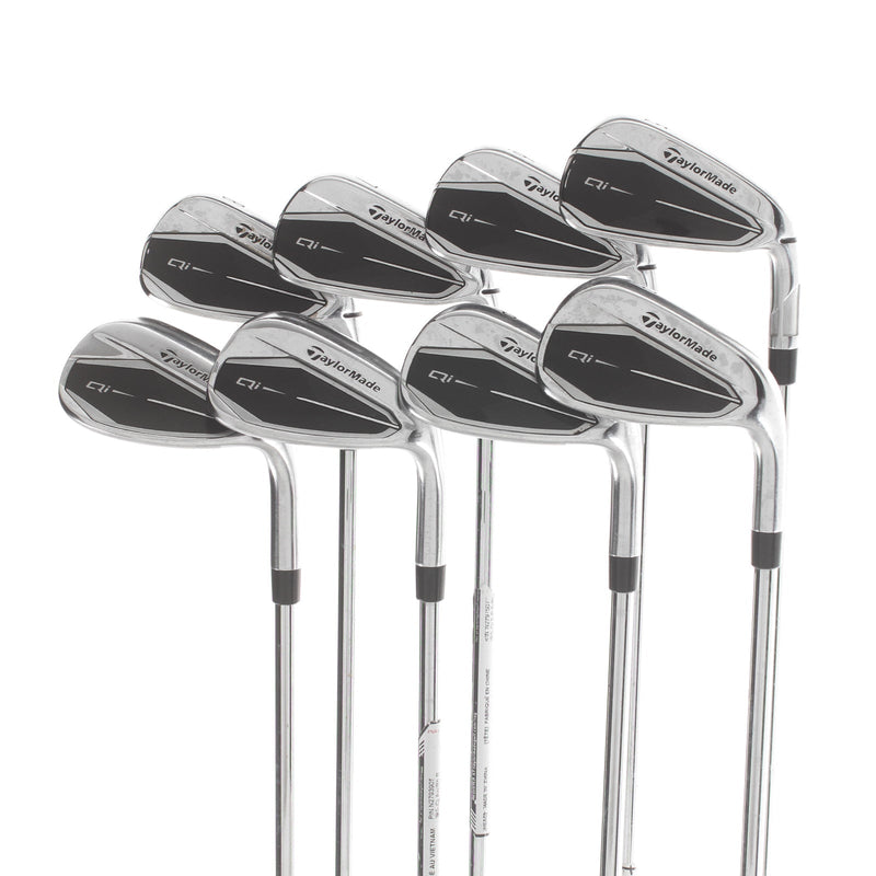 TaylorMade Qi Steel Mens Right Hand Irons 5-SW+AW Regular - KBS Max 85