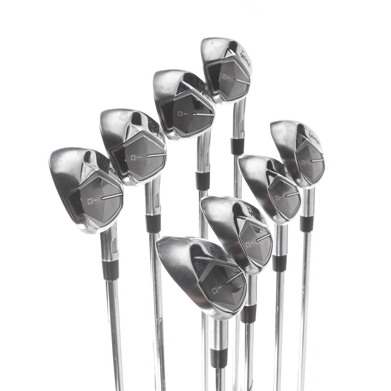 TaylorMade Qi Steel Mens Right Hand Irons 5-SW+AW Regular - KBS Max 85