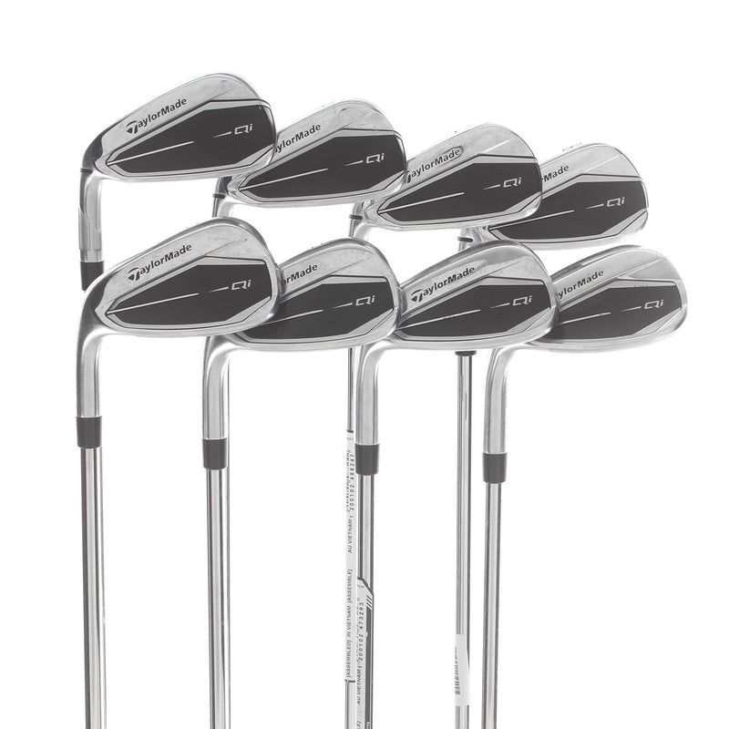 TaylorMade Qi Steel Mens Left Hand Irons 5-SW+AW Regular - KBS Max 85
