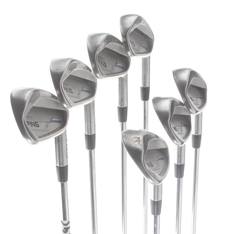 Ping i-Series E1 Steel Mens Right Hand Irons 4-PW Black Dot 2* Flat Regular - Ping CFS