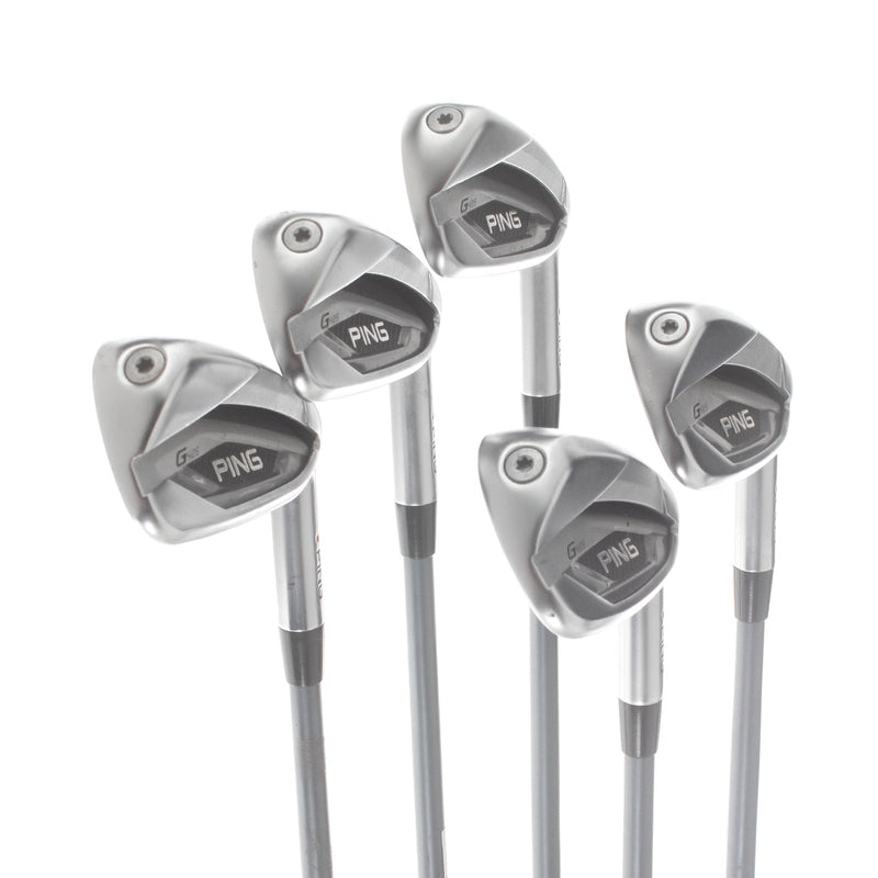 Ping G425 Graphite Mens Right Hand Irons 5-9 Orange Dot 2* Flat Regular - Alta CB AWT