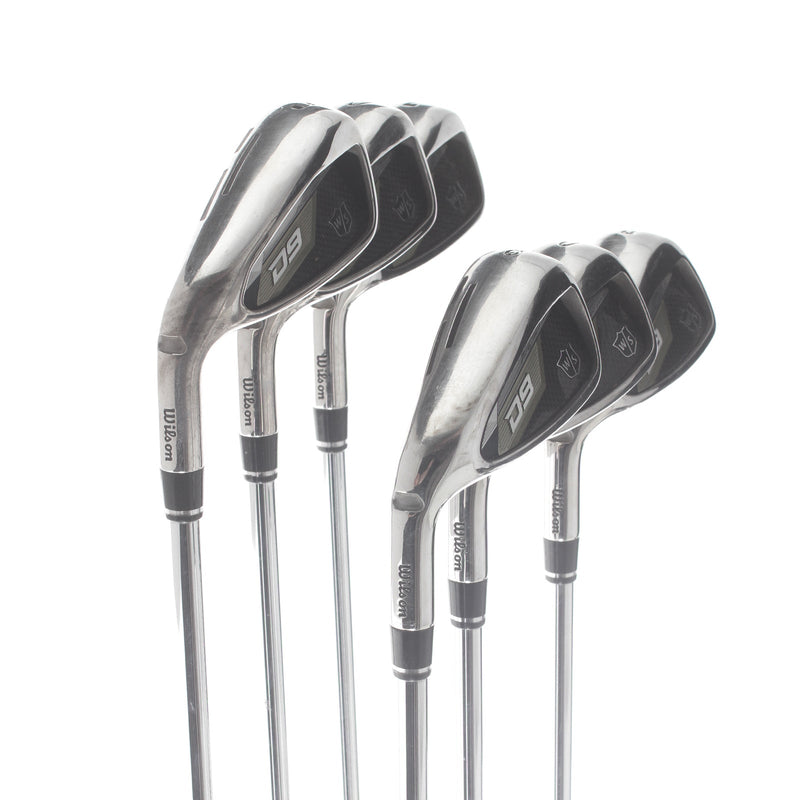 Wilson D9 Steel Mens Left Hand Irons 5-PW Standard Regular - KBS Ultralite