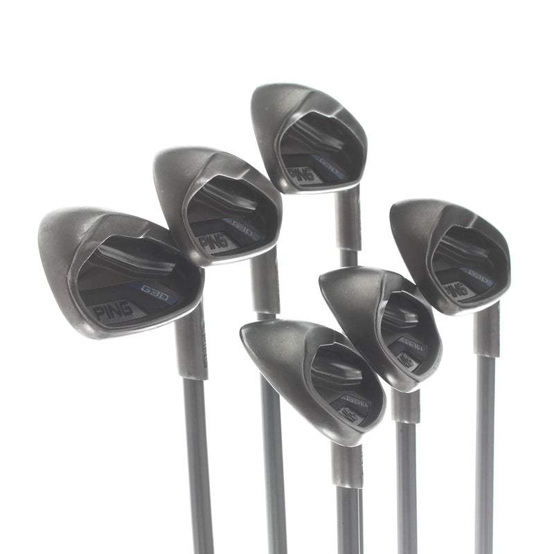 Ping G30 Graphite Mens Right Hand Irons 6-SW Green Dot 2.25* Upright Senior - Ping TFC 419