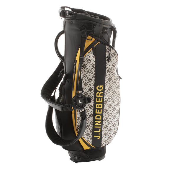 J.Lindeberg JL Monogram Check Stand Bag - Black