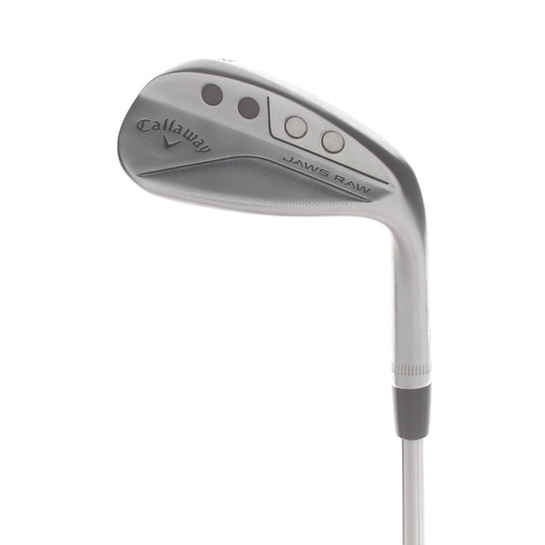 Callaway Jaws Raw Steel Mens Right Hand Lob Wedge 8 Bounce Z Grind Wedge - Dynamic Gold Spinner 115