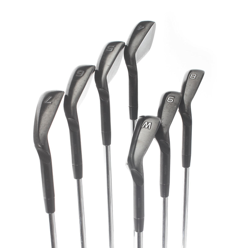 Ping G710 Steel Mens Right Hand Blue Dot Irons 4-PW 1* Upright Regular - Ping AWT 2.0