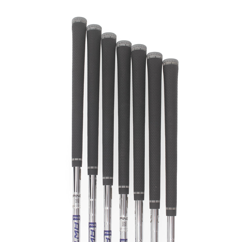 Ping G710 Steel Mens Right Hand Blue Dot Irons 4-PW 1* Upright Regular - Ping AWT 2.0