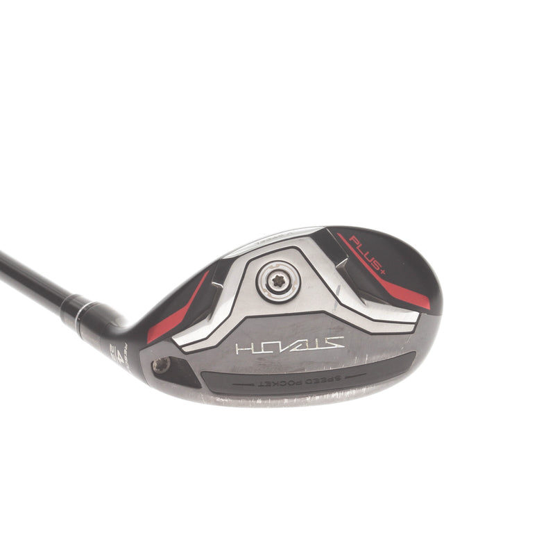 TaylorMade Stealth Plus+ Graphite Mens Right Hand 4 Hybrid 22* Stiff - HZRDUS Smoke RDX Red 80g