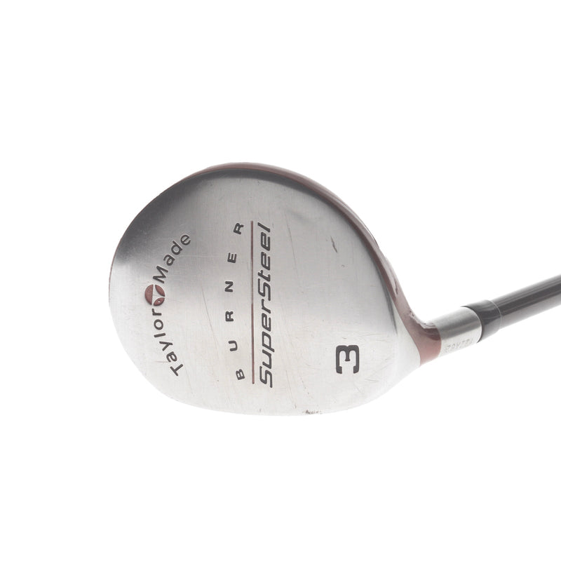 TaylorMade Burner Super Steel Graphite Mens Left Hand Fairway 3 Wood 15* Stiff - TaylorMade Bubble S-90