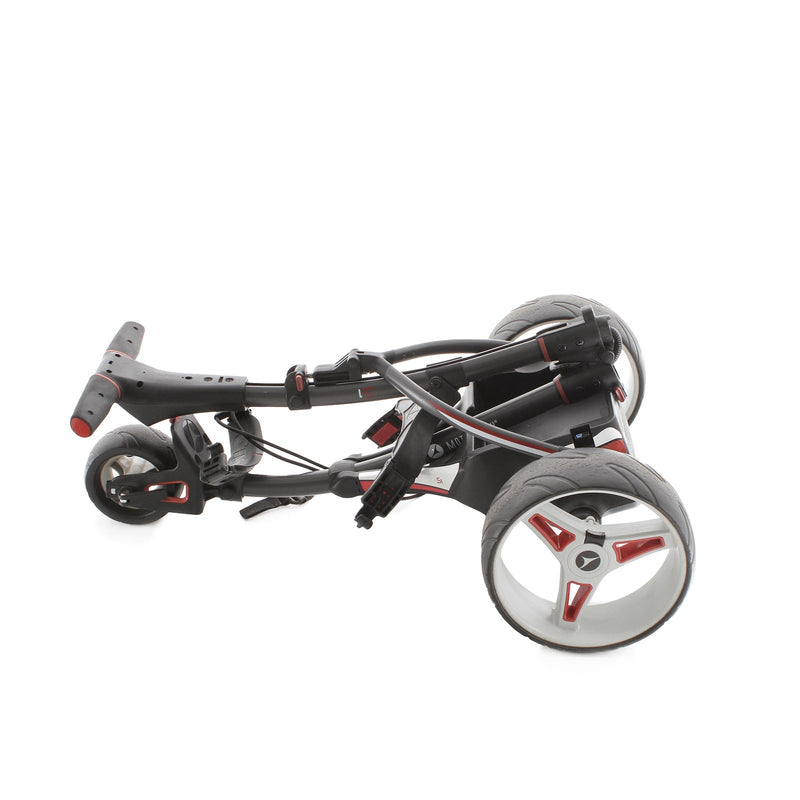 Motocaddy S1 3-Wheel Electric Trolley 18 Hole Lead Acid - Black White