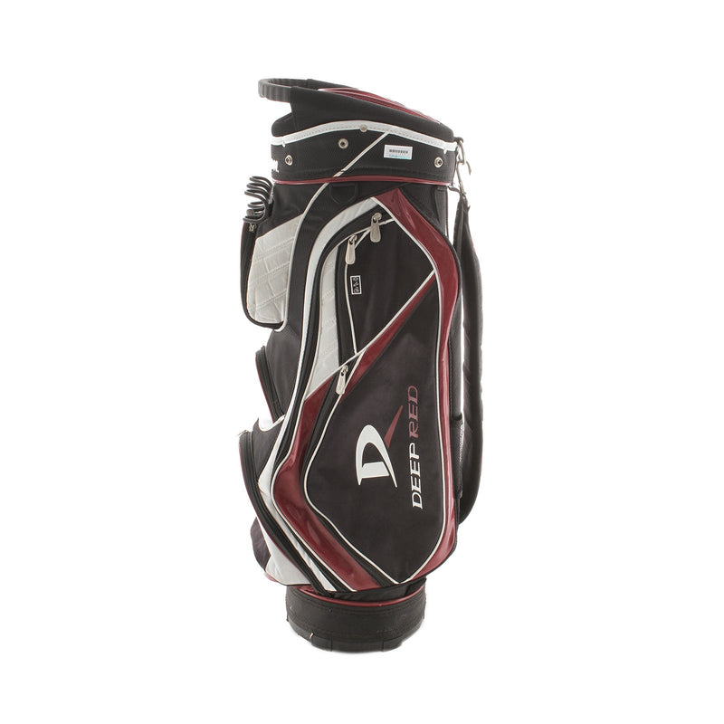 Wilson Deep Red Cart Bag - Black/Red/White