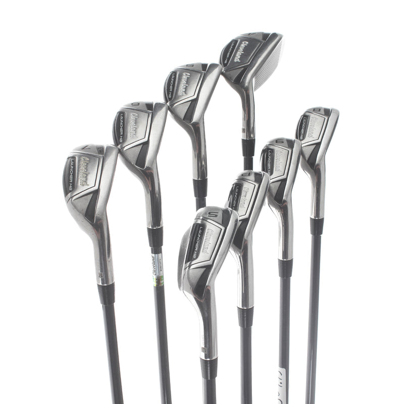 Cleveland Launcher HB Graphite Mens Right Hand Irons 4-SW Senior - Miyazaki Blue 6A