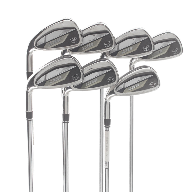 Wilson D9 Steel Mens Left Hand Irons 5-SW Regular - KBS Max Ultralite