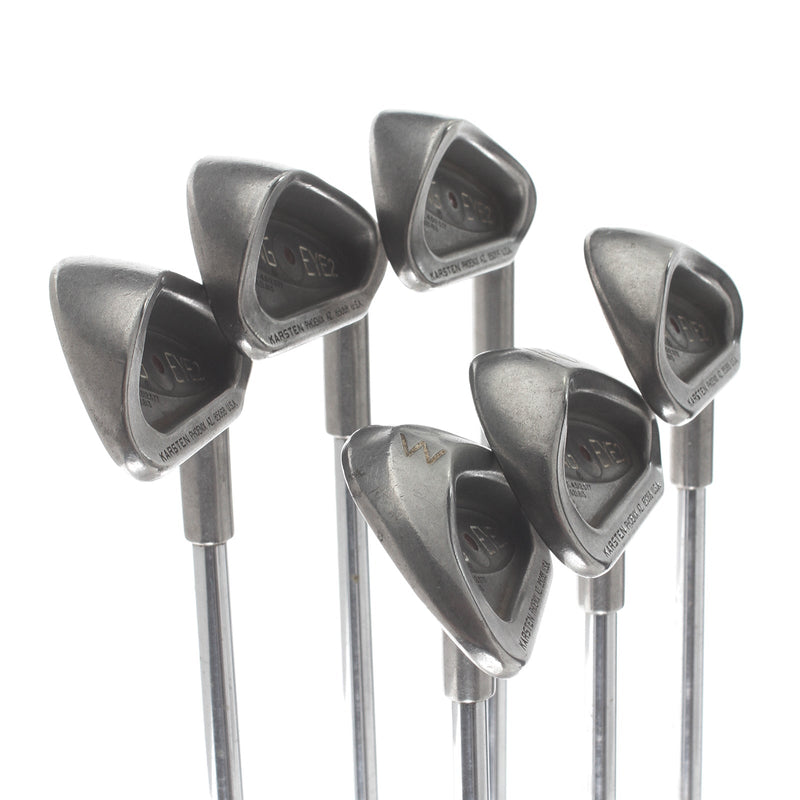 Ping Eye2 Steel Mens Right Hand Irons 5-PW Red Dot 0.75* Flat Regular - Ping