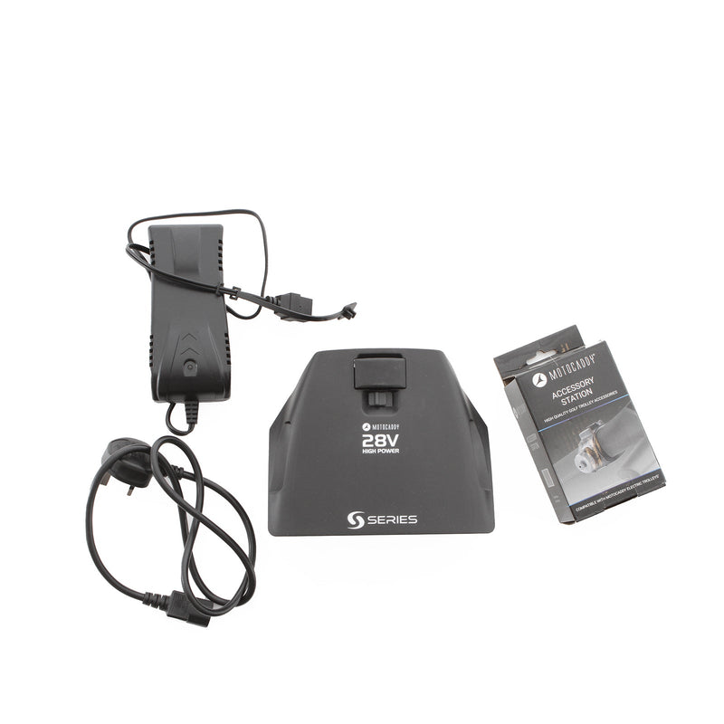 Motocaddy S1 3-Wheel Electric Trolley 18 Hole Lithium - Grey/Red