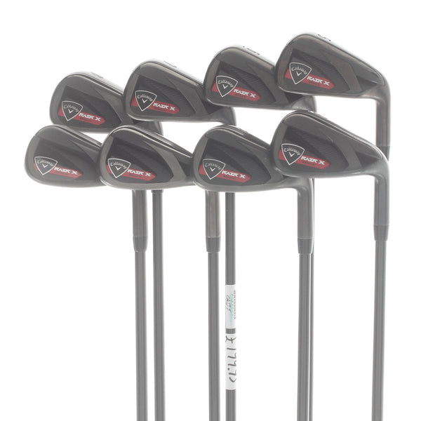 Callaway RAZR X Black Graphite Mens Right Hand Irons 5-SW+AW Regular - Callaway