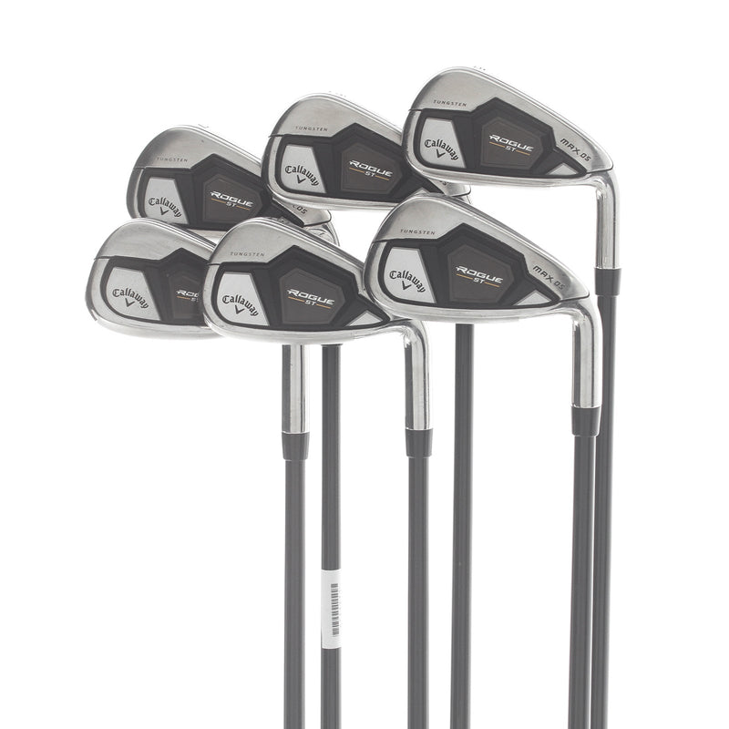 Callaway Rogue ST Max OS Graphite Mens Right Hand Irons 5-PW Regular - Tensei AV Blue 65