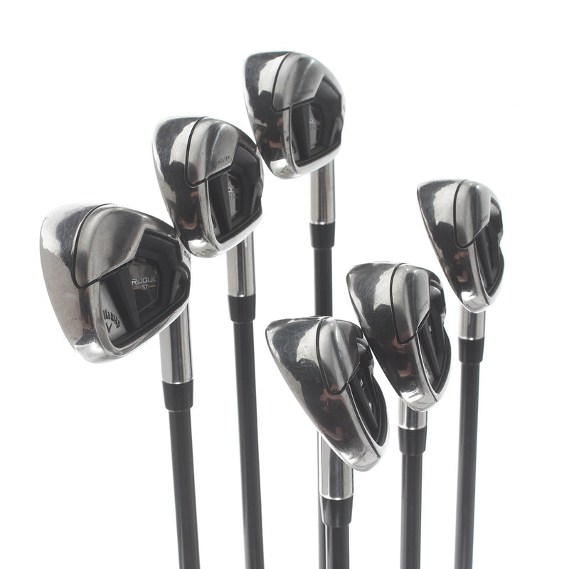 Callaway Rogue ST Max OS Graphite Mens Right Hand Irons 5-PW Regular - Tensei AV Blue 65