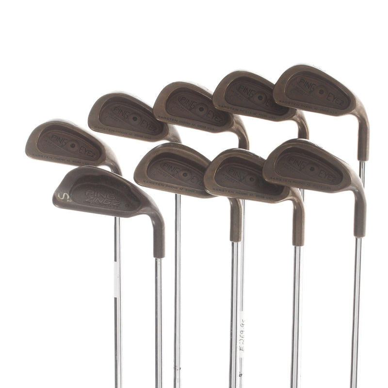 Ping Eye 2 BeCu Steel Mens Right Hand Irons 3-SW Black Dot Regular - Dynamic Gold SL