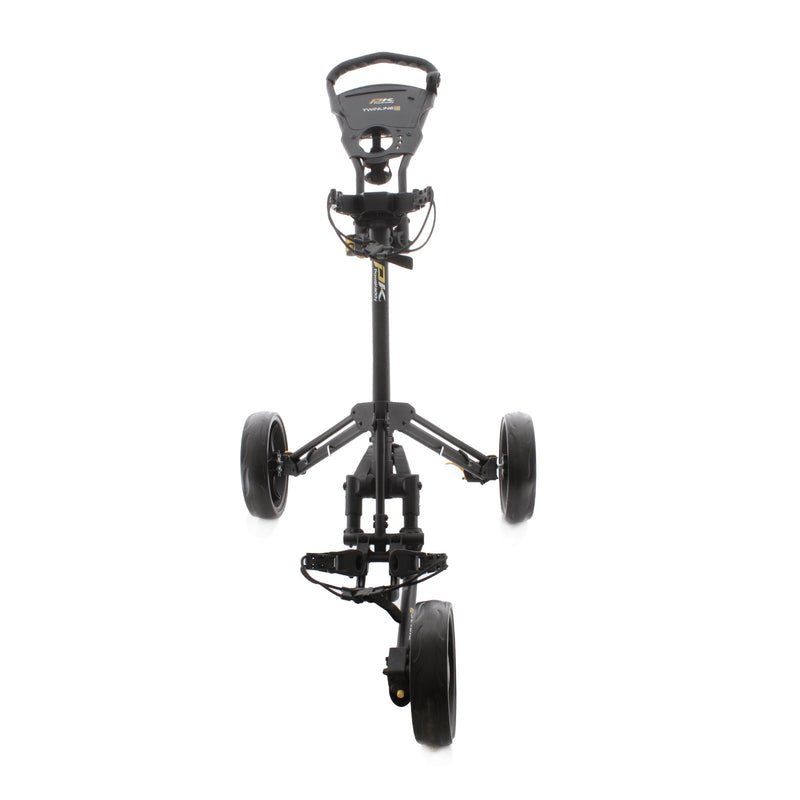 PowaKaddy Twinline 5 3-Wheel Push/Pull Trolley - Black