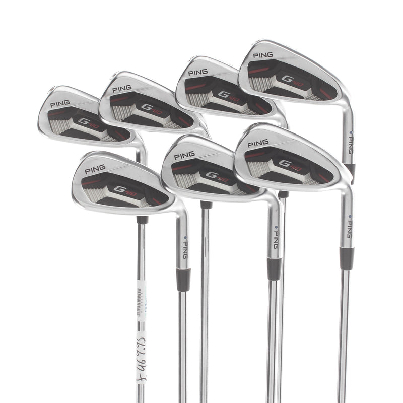 Ping G410 Steel Mens Right Hand Irons 4-PW Blue Dot 1* Upright Regular - Ping AWT 2.0