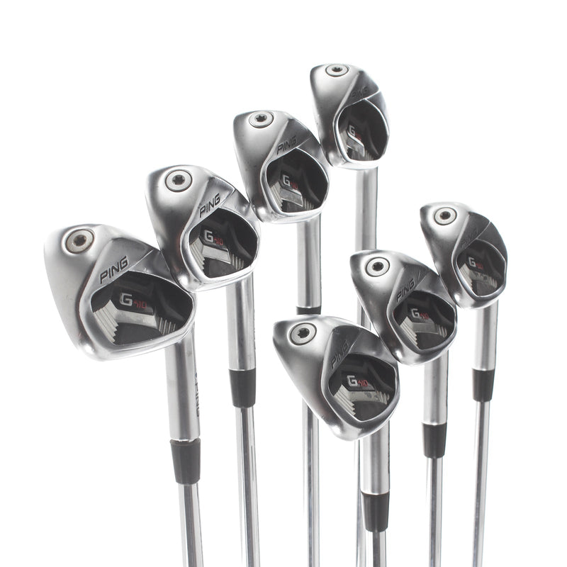Ping G410 Steel Mens Right Hand Irons 4-PW Blue Dot 1* Upright Regular - Ping AWT 2.0
