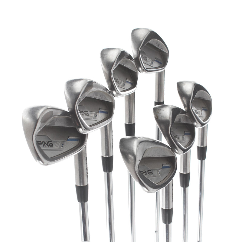 Ping i-Series E1 Steel Mens Right Hand Irons 4-PW Black Dot Stiff - CFS Distance