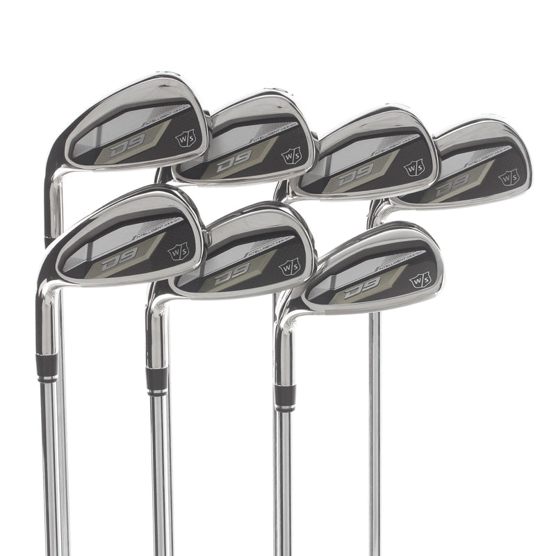 Wilson Staff D9 Steel Mens Left Hand Irons 5-SW Regular - KBS Max Ultralite
