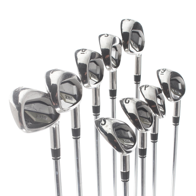 Wilson D9 Steel Mens Right Hand Irons 4-PW+GW+SW Ultralite - KBS Max Ultralite