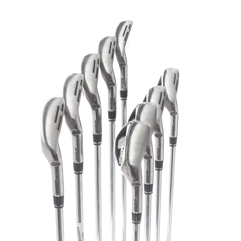Wilson D9 Steel Mens Right Hand Irons 4-PW+GW+SW Ultralite - KBS Max Ultralite