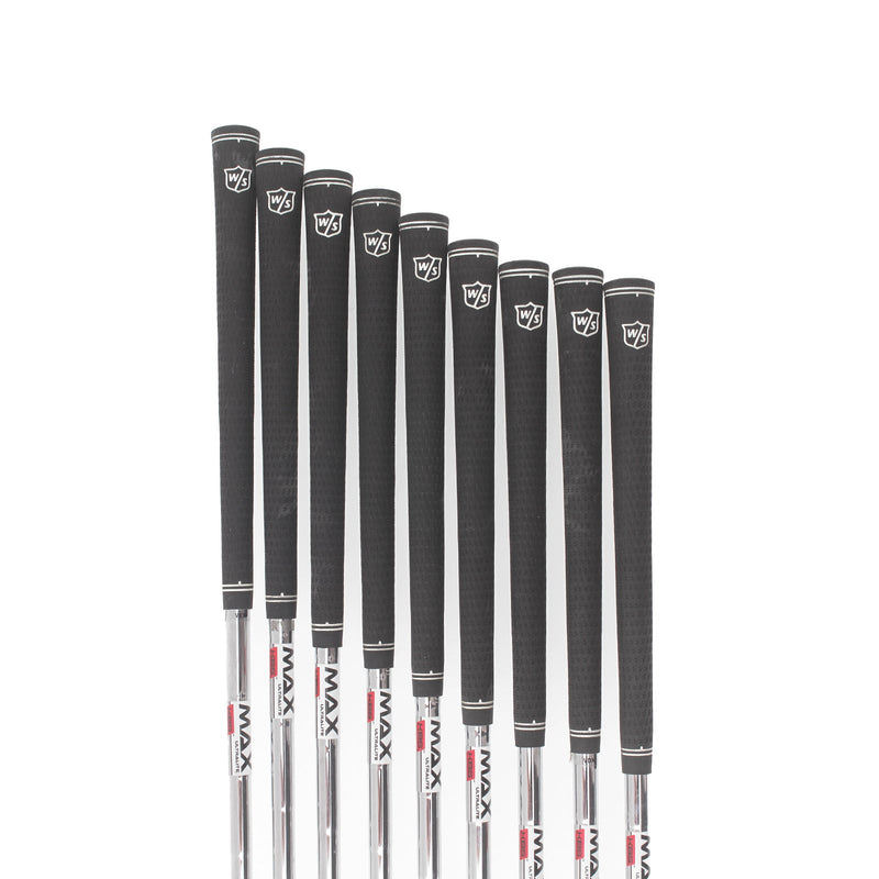 Wilson D9 Steel Mens Right Hand Irons 4-PW+GW+SW Ultralite - KBS Max Ultralite